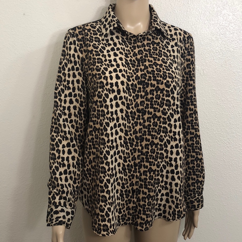 Zara Basic Collection Cheetah Print Top - Picture 4 of 9